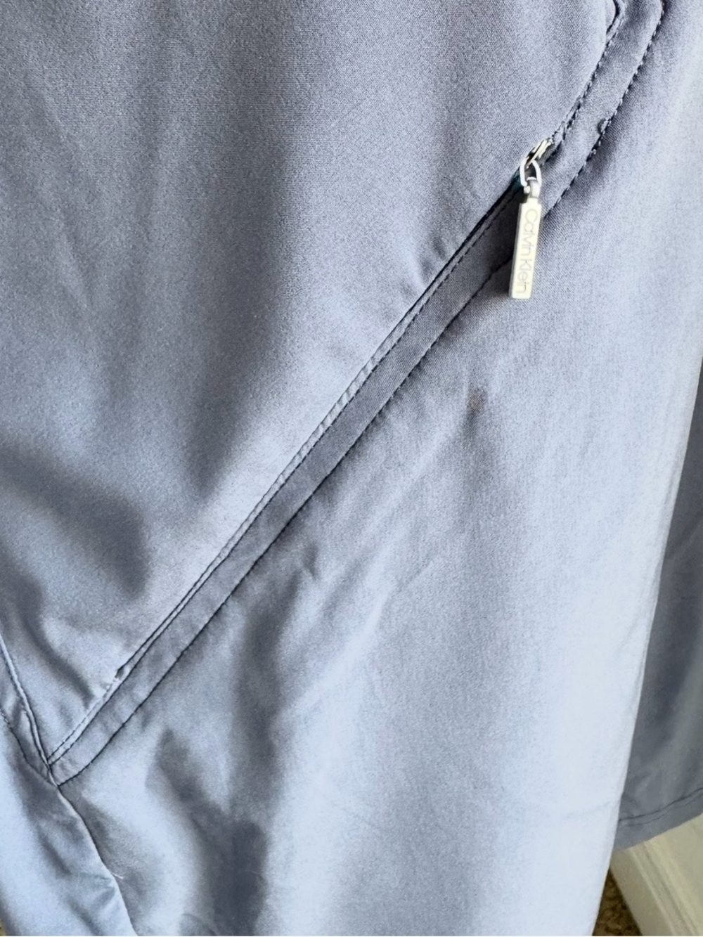 Calvin Klein Sport Dress M Sleeveless Zip Up Hooded Tennis Athletic Preppy Grey - Picture 11 of 14